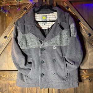 Modern Amusement Gray Double Breasted Coat Men’s XL